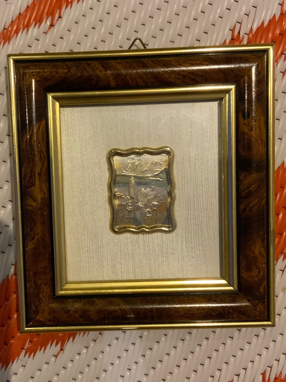 Italian 925 Silver Foil Chromolithograph Art